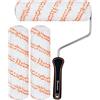 Rollingdog - Struttura per rullo da vernice da 9" con 3 pezzi di manicotti in microfibra senza pelucchi, perfetto per lavori di pittura su superfici lisce interni ed esterni