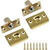 Generic 2 chiusure a sfera per porte con viti, chiusura a sfera per mobili, armadio, armadio da cucina (oro)