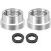 QUARKZMAN 2 Pezzi Adattatore Aeratore Rubinetto, Femmina M16 A Maschio M22 Con Guarnizione, Lunghezza 12mm