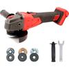 Ayolofei Smerigliatrice angolare a batteria compatibile con Milwaukee 18V, fresa angolare con ruote da 125 mm, strumento di levigatura senza spazzole 800W 12000 giri/min, smerigliatrice angolare con 6 dischi