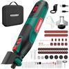HYCHIKA BETTER TOOLS FOR BETTER LIFE HYCHIKA Utensile rotativo cordless 8V 2,0Ah batteria più grande, 5 velocità max 30000 RPM, kit 145 accessori affilacatene e luce LED, per levigatura, lucidatura, taglio, foratura, incisione fai-da-te