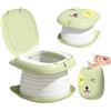 BORDEAG Sedile Vasino Portatile per Bambini, Sedile Portatile Vasino per Bambini, Vasino da Viaggio per Esterni, Sedia da Toilette Pieghevole, Addestramento Sedile WC Pieghevole per Bambini (Green)