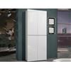Dmora - Scarpiera Alberton, Mobile portascarpe, Armadio da ingresso multiuso, Mobiletto per calzature, Made in Italy, 80x34h200 cm, Bianco lucido