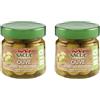 Sacla Saclà, OlivOlì, Olive Verdi Denocciolate Biologiche, Ideali per Aperitivo, Insalate e per Arricchire i Tuoi Piatti, Vaso Vetro, 185g (90g sgocciolato), Confezione da 12 Pezzi