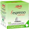 CAFFÉ TROMBETTA DAL 1890 Caffè Trombetta L'Espresso, Capsule Compatibili Nespresso Compostabili, Intenso - 8 Confezioni da 10 Capsule ciascuna, 80 Caspule in Totale