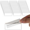 ADLABLD 30 supporti autoadesivi per etichette, 3,2 x 7,5 cm, trasparenti, per biglietti da visita, per classi, librerie, ufficio (48)