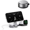 EF ECOFLOW EcoFlow Qi2.2 Magsafe Stazione di Ricarica 25W con Supporto Pieghevole, Stazione di Ricarica Wireless per Apple 17/16/15/14 Series, Apple Watch e AirPods, nero