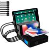 ideallife Stazione di ricarica per più dispositivi, Stazione di Ricarica USB a 8 Porte Caricatore USB, base ricarica wireless, compatibile con i Phone, i Pad, tablet