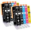 Veson PGI-525 CLI-526 Cartuccia D'inchiostro Compatibile con Canon 525 526 per Canon MG5150 per PIXMA MG5150 MG5350 MG5140 MG5240 IP4800 IP4850 IP4900 IP4950 IP6500 MX650 MX715 (confezione da 10)
