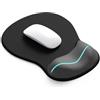 XFSRG Mouse Ergonomico Tappetino Gaming con Poggiapolsi Tappetino per Mouse in Gel Comfort e Supporto per Polso Ideale per Ufficio e Casa (Nero)