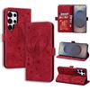 CASAFUNY Custodia per Samsung Galaxy S25 Ultra, Cover in Pelle Samsung S25 Ultra 5G Protettiva Portafoglio Magnetica Flip Case Libro per Samsung Galaxy S25 Ultra 5G, rosso