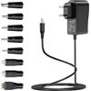 Zolt Alimentatore da 5 V 2 A, trasformatore AC/DC 2000 mA, 8 connettori DC per elettronica USB HUB CCTV