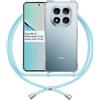 ANFAIRLACE Cover Cordino Compatibile con Xiaomi Redmi Note 15 4G Poco M8 5G, Blu | Custodia Laccio Trasparente Silicone Morbido Regolabile Antiurto Rinforza Angoli Chiaro Case