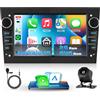 VECHTEL Autoradio 2G+64G Android 15 per Vauxhall Opel Corsa C/D Zafira B Astra H Zafira b Meriva Vivaro Signum Combo,7 IPS Schermo Tactile co Carplay Android Auto GPS WiFi USB Bluetooth FM RDS Camera