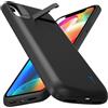 Giabuao Cover Batteria per iPhone XR (6,1), 8500mAh Custodia Batteria Protettiva a 360° per Caricabatterie Portatile con Supporto, Powerbank Portatile Ricaricabile ed Espandibile per iPhone XR (Nero)
