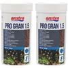 Amtra Pro Gran 1.5-250 ml, Mangime completo in granuli da 1.5 mm per pesci d'acqua dolce e marina, a base di farina di vermi, alghe e pesce (Confezione da 2)