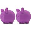 United Pets Pigs Piggy Gioco per Cani a Forma di Maiale, di Design, Gioco in Lattice per Cani, Viola, taglia unica (Confezione da 2)