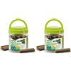 CAMON Dental Snacks Vegetal - Sticks Mix con Riso, Patate e Vitamine Aggiunte - Snack Vegetale per Cani Adulti - Bastoncini 8cm - Gluten Free Formula - 400g (Confezione da 2)