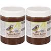 Flamingo Mangime Uccelli Selvatici - qualità Premium - Burro di Arachidi con Vermi della Farina Senza Sale - 330g (Confezione da 2)