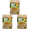 Flamingo Bastoncini per cani - Snack Veggie Dino con Ananas Giallo - 120g - senza glutine - naturale - divertente e salutare (Confezione da 3)