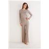 Intimissimi Pantaloni Lunghi A Palazzo In Modal Con Cashmere Luxury Softness Rosa
