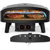 Cozze® Forno Pizza a Gas 24 Edizione Nera | XXL Forno per Pizza 60cm con Doppia Pietra Refrattaria, Fornetto Pizza Nero Opaco