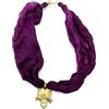 Ethnos Barcelona Collana in seta con pendente tartaruga dorata. Lunghezza: 38 cm.
