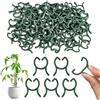 LQTSLFM 100 Pezzi 3 x 3,6 cm Clips per Piante Piccole, Verde Clip Piante Rampicanti Jardin, Clip Supporto Piante, Riutilizzabili Mollette Giardinaggio pour Soutenir Plantes Légumes Fruits (Verde-C)