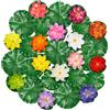 Sixfolo 28 Pezzi Fiori di Loto Galleggianti per Laghetto 10cm Ninfee Artificiali Galleggianti in Schiuma Fiori Finti Galleggianti con Foglie di Loto per Giardino Piscina Stagni Decor