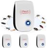 ZHVoyage 4 Pack Repellente ad Ultrasuoni per Topi,Repellente Ultrasuoni per Uso Interno,Per Topi per Insetti, Anti, Zanzare, Formiche, Ratti, Scarafaggi, Mosche, Sicuro per Umani e Animali Domestici