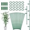 IHLOOTD Tutore per Piante 20 Pezzi Sostegno per Piante con 20 Moschettoni 10 Collegamento Tubis Plant Stand Bastone per Piantes Rampicanti Sostegni per Pomodori Orchidee