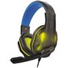 Steelplay HP-47 - Cuffie da Gioco cablate. Suono Stereo. Microfono Rotante. Comandi di Controllo. Presa Jack da 3,5 mm - per PS4. Interruttore. Xbox One. PC. Mac. Computer, Nero/Giallo
