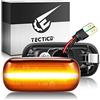 TECTICO indicatori di direzione,freccia auto,Indicatori di direzione laterali ambra CE E8 18 SMD con funzione dinamica per A3 S3 8P A4 S4 RS4 B6 B7 B8 A6 S6 RS6 C5 C7,2 pezzi