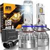 ANTEMOON Lampadine HIR2 9012 LED, 110W 30000LM 800% Brillante 6500K Bianco LED HIR2 Auto Fari Abbaglianti e Anabbaglianti 12V 24V Lampada Sostituzione per Alogena e Xenon, 2 Lampade