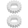 ECSiNG 2 Pezzi Kit Di Riparazione In Acciaio 18 Denti Per Ingranaggio Motore Tetto Apribile Da 8D0959591A 4B0959591 Compatibile Con VW Compatibile Con A4 A6 Golf Sostituzione Placcatura Argento