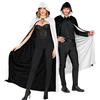 W WIDMANN MILANO Party Fashion - Mantello reversibile con cappuccio, 140 cm, accessorio per costume di Halloween e Carnevale