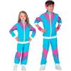 W WIDMANN MILANO Party Fashion - Costume per bambini Tuta, giacca e pantaloni, outfit anni '80, tuta da jogging per carnevale e feste