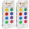 PRIMO - Tempere Lavabili per Bambini +3 Anni, 12 Colori per Bambini 25 ml in Vasetto Validi come Colori per Tessuti e Lavoretti Creativi, Pittura per Tessuti, Carta e Vetro, Colori a Tempera Coprenti