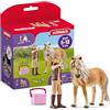 Schleich HORSE CLUB | Addetta alla cura dei cavalli con pony islandese 41431 | set con pony, addetta e accessori | regalo per bambine e bambini | giocattolo dai 5 anni | 5 pezzi | esclusiva Amazon