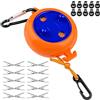 Gvolatee 10m stendibiancheria estensibile con 10 Fibbie Fisse e 20 Mollette Antivento,Corda da Bucato Esterno Portatile per Trapunta Lenzuolo, filo retrattile per Giardino, Viaggio Campeggio Gadget