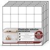 LA CASITA DE AMARA AMARA DECO - 20 Piastrelle Adesive Cucina e Bagno 30x30cm. Mattonelle Adesive da Parete con Effetto Piastrelle 3D, Impermeabili, Resistenti al Calore e Facili da Pulire (Quadrati) (20, Bianco e Nero)