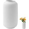 Penbinmall Vaso in Ceramica Bianca - Vaso Deco Estetico Neutro Boho, Vasi in Ceramica Bianca per la Casa Moderno, Vasi di Fiori Decorazione, Decorativo da Interno