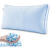 Klyvvo Cuscino Letto 40x80 cm, Cuscino Memory Foam Gel, Altezza Regolabile, Doppio Rivestimento Termoregolato, con Federa Rimovibile e Lavabile, Adatto a Tutte le Posizioni di Dormienza