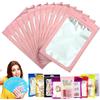 YAAVAAW Borse di Stoccaggio in Lamina Rosa con Chiusura Lampo Mylar Medio Antiodore Olografiche Sacchetti di Imballaggio Richiudibili con Grip Seal Sacchetti di Plastica Trasparenti per Alimenti, Gioielli