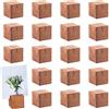 OLYCRAFT 20pz Segnaposto in Legno di Pino Supporto per Numero da Tavolo in Legno di Pino segnaposto matrimonio Supporto per Cartello Quadrato per Cena di Nozze Decorazione - Marrone Sella 142 g/PC