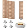 PATIKIL 5 Set Stoppini in Legno 0.8x3.5 Pollici per Candele, Fori Rotondi Stoppini Naturali Cavi con Supporti Metallici, Kit Forniture per Fai da Te per Creazione Candele Artigianali