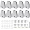 PATIKIL 10 PCS Supporto per Divisori da Scrivania in Lega di Alluminio, Graffette per Pannelli Divisori per Uffici Negozi Banconi Pannelli Privacy, Argento