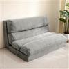 MAXYOYO Pouf divano letto pieghevole, materasso da pavimento per adulti, extra spesso, divano da pavimento pieghevole, 6 scomparti, per camera da letto, soggiorno, grigio, 135 x 240 cm