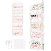Clastyle Portaoggetti da Appendere Arcobaleno Organizer da Appendere per Bambini Vestiti Pannolino Giocattolo Organizzatore Appeso da Porta per Camera da Letto Bagno, Farfalla, 5 Scomparti