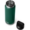 YETI Rambler Bottle Chug, Vacuum Insulated Stainless Steel Bottle with Chug Cap, Black Forest Green, 36 oz (1065 ml)
